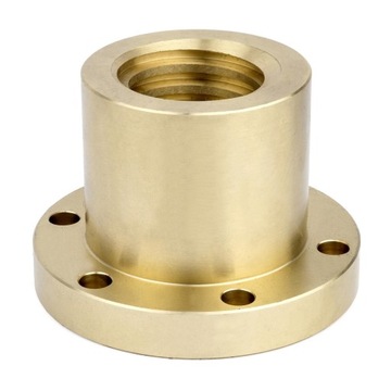 Nakrętka trapezowa brązowa z kołnierzem 26x5