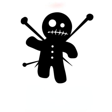 НАКЛЕЙКА НА ОКНО АВТОМОБИЛЯ КУКЛА ВУДУ