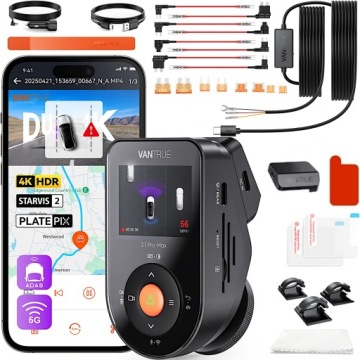 REJESTRATOR VANTRUE S1 PRO MAX 1CH (SONNET 1) PRZÓD 4K GPS HDR + ACC
