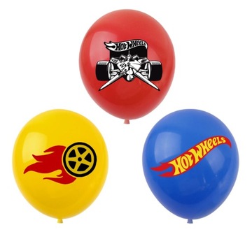 BALON KLASYCZNY HOT WHEELS 12 SZT Z NADRUKIEM