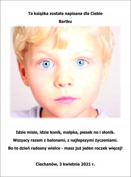 Dziecko bohaterem bajki PAMIĄTKA URODZINY ZDJĘCIE