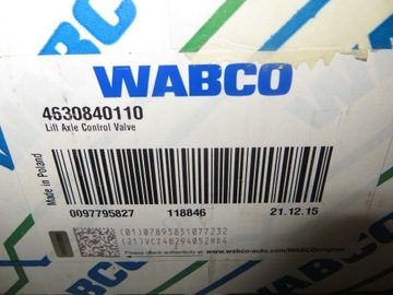 ZAWÓR PODNOSZENIA OSI WABCO 4630840110