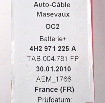 PŘÍVOD AKUMULÁTORU AUDI A8 S8 D4 4H2971225A