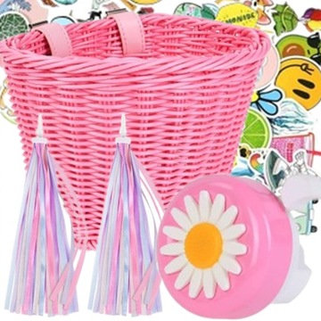 KOSZYCZEK KOSZYK DO ROWERU DLA DZIEWCZYNKI RÓŻOWY