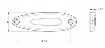СВЕТОДИОДНЫЙ ГАБАРИТНЫЙ ФОНАРЬ 12/24В БЕЛЫЙ