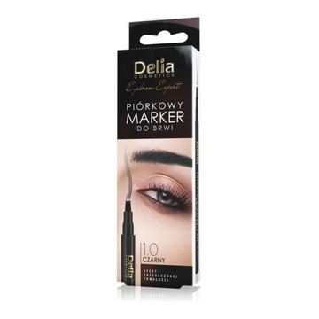Delia Tripple Stylist Pen 24H piórkowy marker do brwi 1.0 Czarny P1