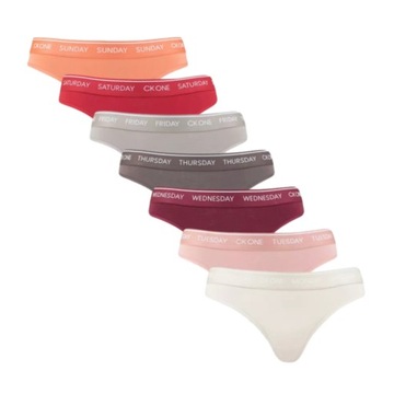 CALVIN KLEIN STRINGI DAMSKIE 7-PACK THONG XS