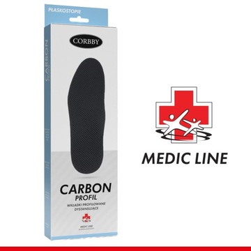 Стельки для обуви профилированные ортопедические с активным CARBON PROFIL размер 40