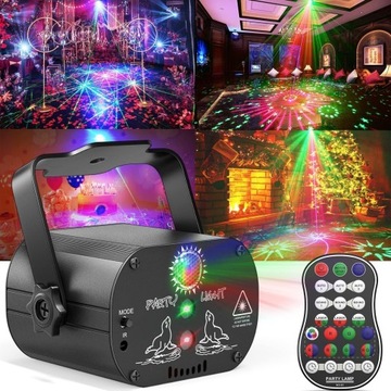 ŚWIATŁA SCENICZNE, MINI PROJEKTOR ŚWIETLNY, OŚWIETLENIE IMPREZOWE DJ DISCO