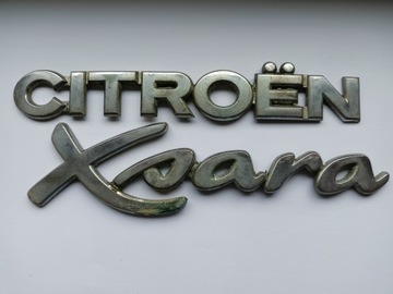 ZNAKY LOGO ZNAK NÁPIS CITROEN XSARA I STŘÍBRNÉ