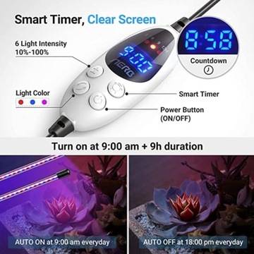 3 лампы для выращивания растений, 60 светодиодных таймеров + пульт дистанционного управления