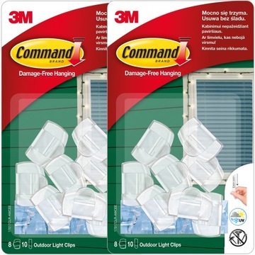 COMMAND KLIPSY LAMPKI OZDOBY 2 kpl