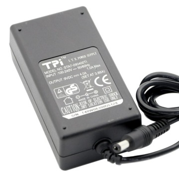 Zasilacz stabilizowany TPI DC 9V 4A 4000mA 36W 5.5/2.1