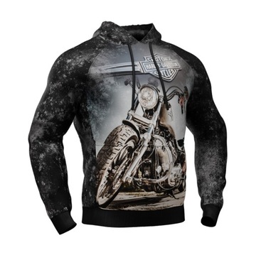 BLUZA z KAPTUREM TERMOAKTYWNA HYDROFOBOWA z grafiką HARLEY-DAVIDSON HD