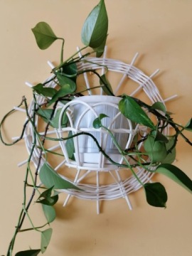 Плетеная корзина для цветов Плетеная подставка для цветов в виде каплевидной формы