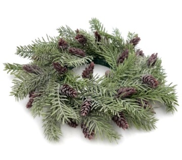 STROIK ŚWIĄTECZNY WIENIEC Z SZYSZKAMI 35 cm