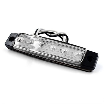 Obrysówka 6xLED lampa obrysowa lampka biała 12v