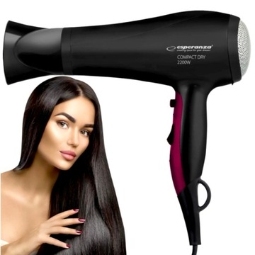MOCNA CICHA SUSZARKA DO WŁOSÓW 2200W ZIMNY NADMUCH