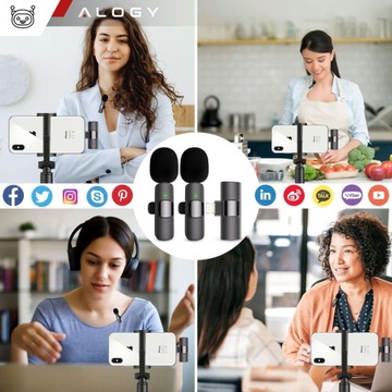 2 Беспроводные микрофоны iPhone 14/13/12/x Микрофон Tie