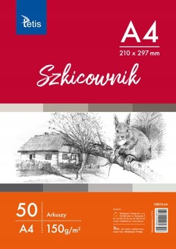 SZKICOWNIK A4 50 KARTEK 150G TETIS