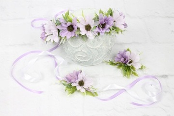 Венок для причастия, ромашка, украшение из ромашек