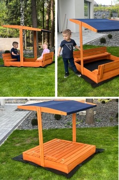 ПЕСОЧНИЦА С ВЕРХНЕЙ ДЕРЕВЯННОЙ ПРОПИТКИ, ЗАКРЫТАЯ, 120 см, ПЕРСОНАЛИЗАЦИЯ