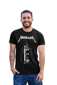 KOSZULKA DAMSKA BAWEŁNIANA ZESPÓŁ MUZYCZNY METALLICA GITARA T-Shirt