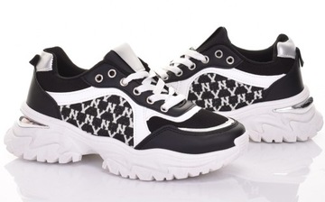 DAMSKIE SNEAKERSY SPORTOWE DAMSKIE NA WIOSNE NA PLATFORMIE