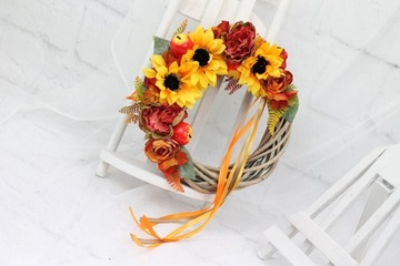 Осенний венок, украшение двери, ЦВЕТОЧНОЕ оформление