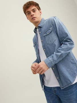 JACK&JONES - Sheridan - Męska Koszula Jeansowa Slim S