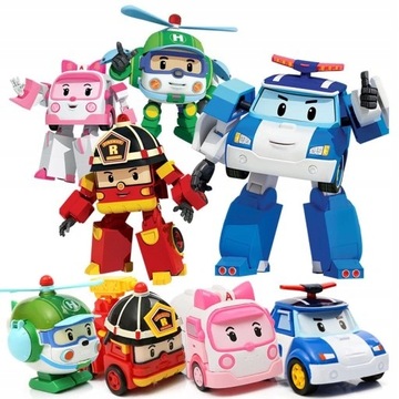 ZESTAW 4 AUTA ROBOCAR POLI AMBER ROY HELLY Z PL