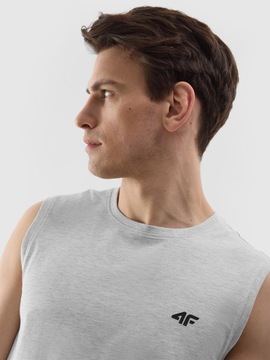 ФУТБОЛКА 4F МУЖСКАЯ ФУТБОЛКА БЕЗРУКАВОВ ВЕРХНЯЯ МАЙКА ХЛОПОК SPORTS SS24