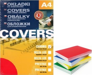 Okładki czerwone Chromolux A4 100 szt