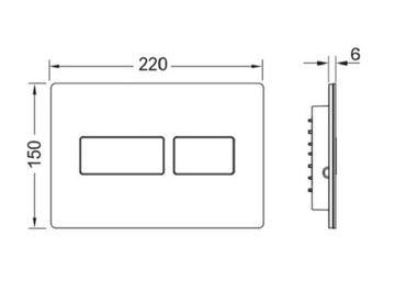 TECE SOLID PLATE, МАТОВО-БЕЛАЯ КНОПКА, РАМКА УНИТАЗА