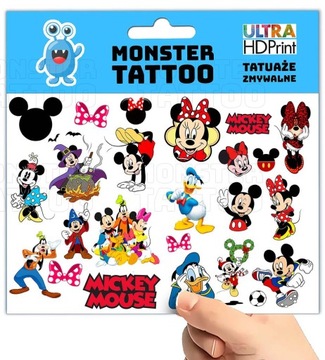МОЮЩИЕСЯ ВРЕМЕННЫЕ ТАТУ ДЛЯ ДЕТЕЙ МИККИ МАУС ОРИГИНАЛЬНЫЕ ДИЗАЙНЫ