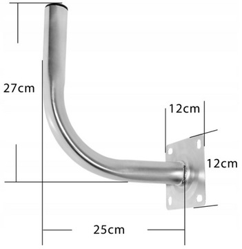 E25 НАСТЕННЫЙ КРОНШТЕЙН для антенн DVB-T2 LTE WiFi АНТРАЦИТ 7016 с порошковым покрытием