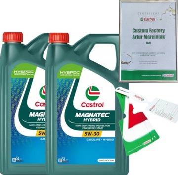CASTROL MAGNATEC 5W30 HYBRID 10L API SP ILSAC GF-6 + ZAWIESZKA