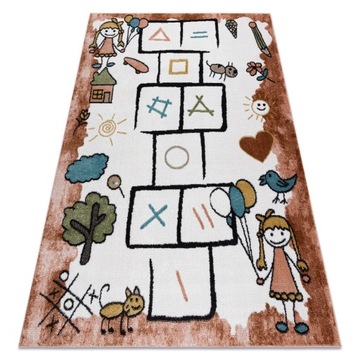 DYWAN DZIECIĘCY FUN 280x370 cm KLASY róż #O178