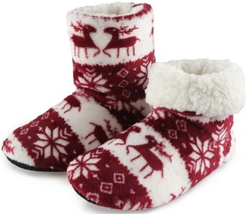 Puchate kapcie skarpety długie ŚWIĘTA 24cm (P024)