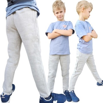 GRUBE SPODNIE dziecięce OCIEPLANE c. granat 110