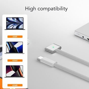 Зарядный кабель типа C — Magsafe 3, 140 Вт, PD Szy