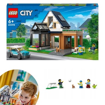 СЕМЕЙНЫЙ ДОМ И ЭЛЕКТРОМОБИЛЬ LEGO CITY 60398