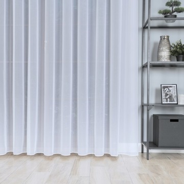 ГОТОВАЯ ШТОРА БЕЛАЯ ГОТОВАЯ ШТОРА ВУАЛЬ НА ЛЕНТЕ С ПОДВЕСКОЙ 300х240