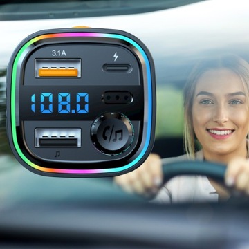 АВТОМОБИЛЬНЫЙ ПЕРЕДАТЧИК РАДИО FM BLETOOS SD AKAI FMT-26BT