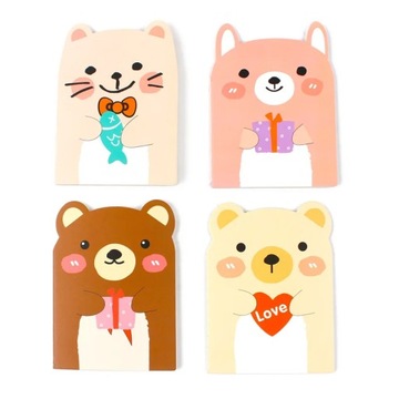 10 Pcs Creative Stationery Cute Bear Notebook