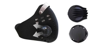 GLORSUN SPORTOWA MASKA ANTYSMOGOWA BLACK/RED