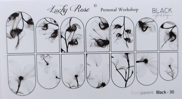 NAKLEJKI NA PAZNOKCIE LUCKY ROSE BLACK-30