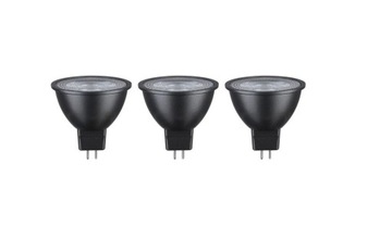 Paulmann Zestaw 3 szt. żarówek LED GU5,3 3x6W 2700K 36° - czarny