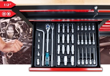 Tool Trolley 12 Drawladfr4038+ стена+ оборудование 338EL. FR4000