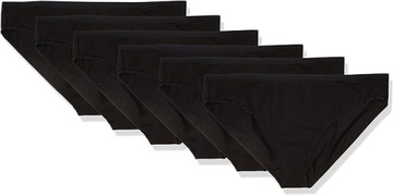 Damskie majtki Amazon Essentials plus-size, 6 szt 4XL czarne